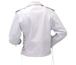white leather jacket for women