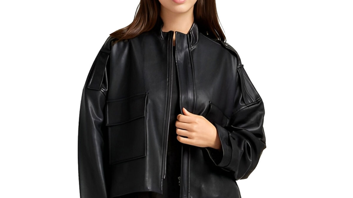 Apex Predator Oversized Black Leather Jacket | Aviator Coats