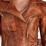 Saddle Trail Tan Biker Jacket