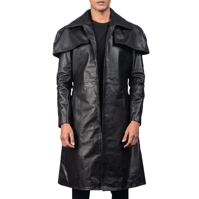 Men's Classic Black Leather Duster Men's Classic Black Leather Duster