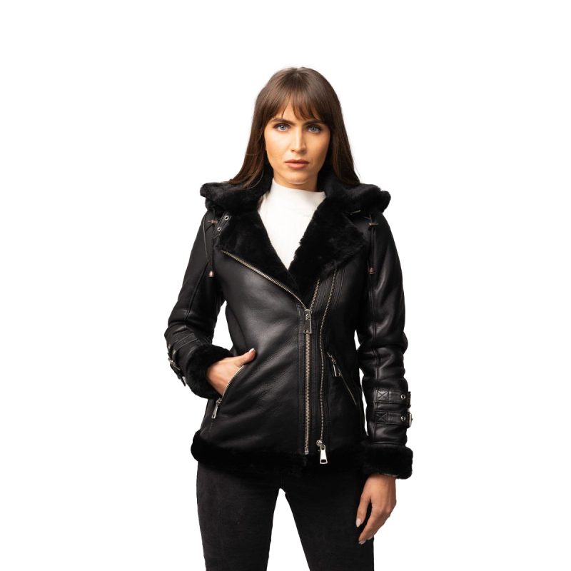 Blizzard Babe Black Shearling Jacket