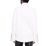 Women's White Oversized Leather Jacket