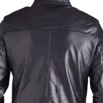 closeup-1 Skybolt Dark Blue Biker Jacket