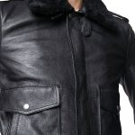 Men's Oversized Flight Leather Jacket