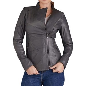 Storm Cloud Grey Leather Jacket