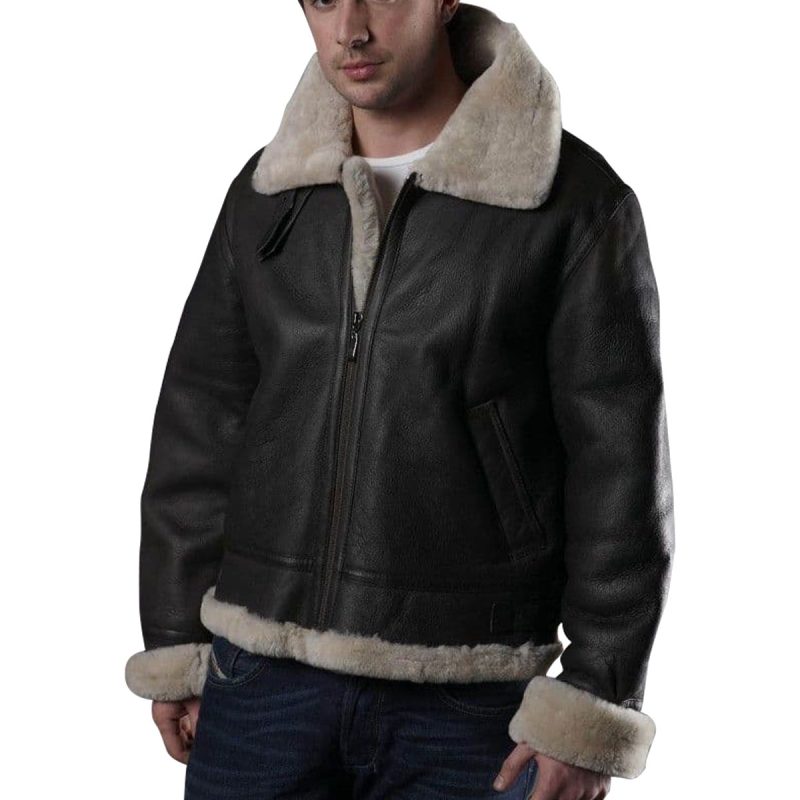 Men's Dark Brown Aviator Jacket
