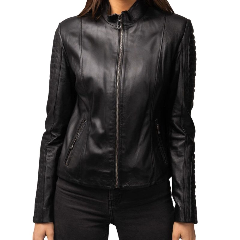 Women's Black Leather Jacket Olivia Women's Black Leather Jacket Olivia