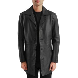 Men's Classmith Black Leather Coat