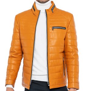 Men’s Yellow Leather Jacket