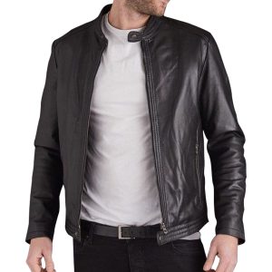 Men's Maverick Leather Biker Black