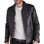 side-2 Men's Leather Jacket in Black