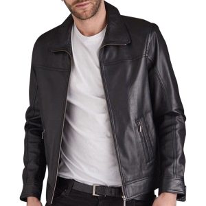 Men's Leather Jacket in Black
