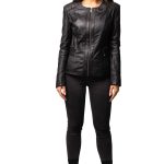 Cityscape Black Leather Jacket