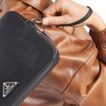 closeup Cognac Oversized Bomber Jacket
