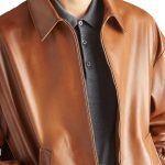 inner Cognac Oversized Bomber Jacket