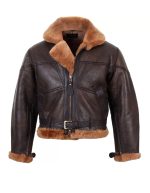 Brown Shearling Leather Jacket