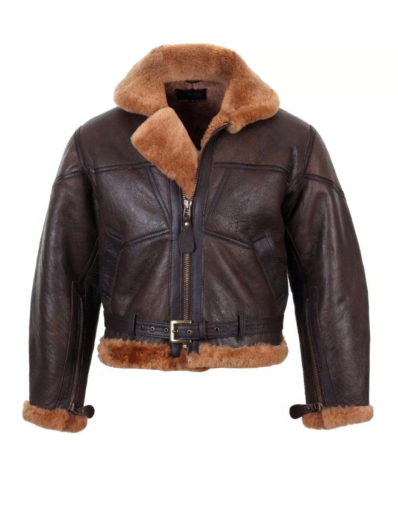 Brown Shearling Leather Jacket