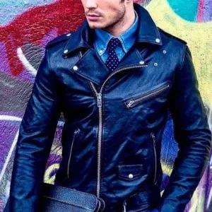 Men's Blue Leather Jackets